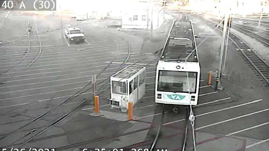 While there are no cameras inside the rail yard's two buildings, footage captured him moving from one location to the next. Credit: Reuters Photo