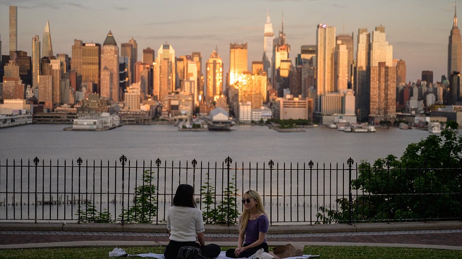 “It’s the best sunset picture of the year that you will have in this beautiful city", a resident said. Credit: AFP Photo