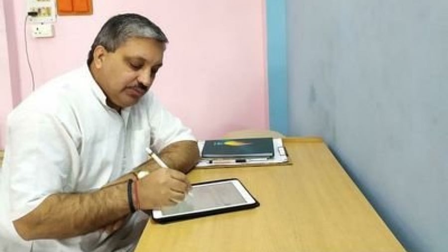 Akhil Bhartiya Sah Prachar Pramukh of the Rashtriya Swayamsevak Sangh (RSS), Narendra Kumar. Credit: Twitter Photo/@NARENDER1970