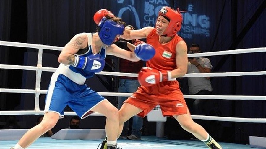 The Indian women's boxing team will be returning with one gold, three silver and six bronze medals from the event in Dubai. Credit: Twitter/@IndiaSports