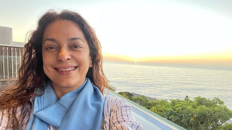 Actor Juhi Chawla. Credit: Twitter Photo/@iam_juhi