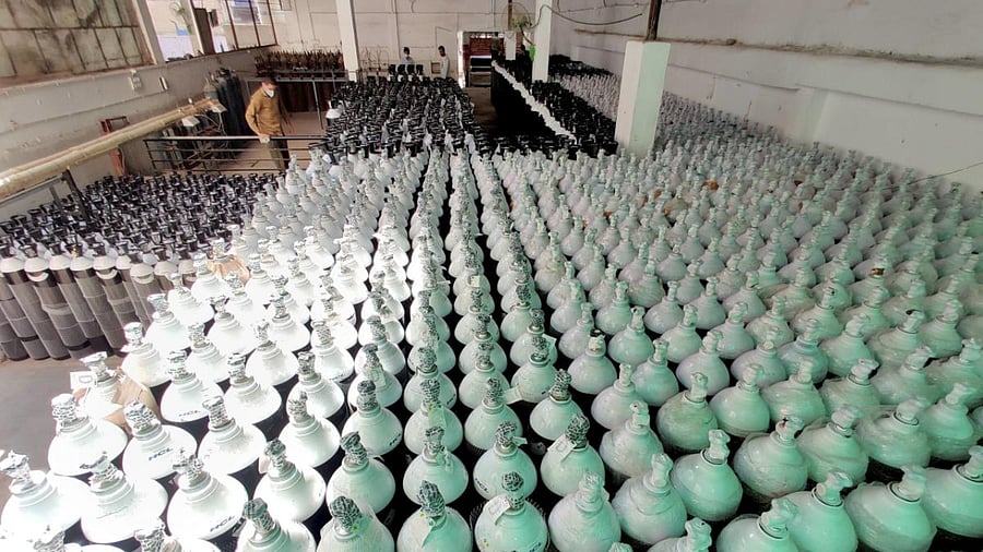 The move comes against the backdrop of an unprecedented shortage of medical oxygen. Credit: PTI Photo