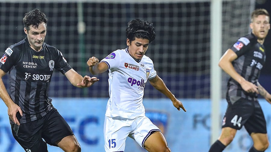 Anirudh Thapa (centre). Credit: PTI file photo