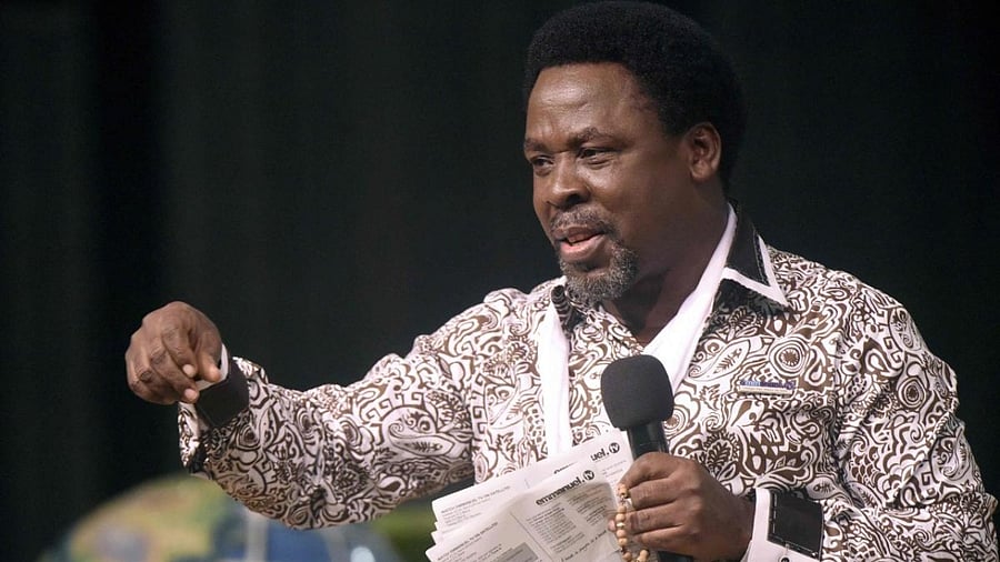 Nigerian pastor TB Joshua. Credit: AFP Photo