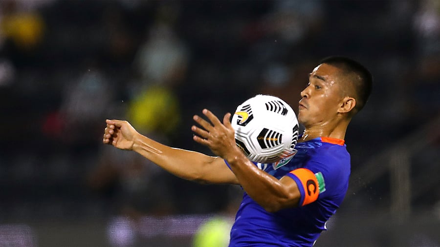 Indian football team captain and star striker Sunil Chhetri. Credit: Reuters Photo