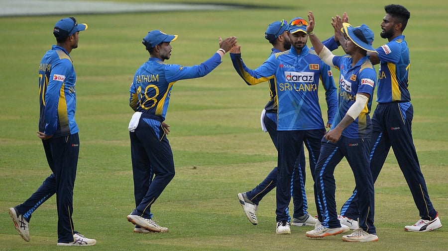 Sri Lanka men's cricket team. Credit: AFP File Photo