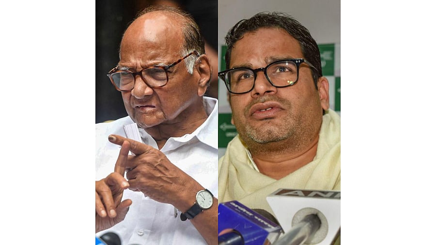 Sharad Pawar (L) and Prashant Kishor (R). Credit: PTI Photo