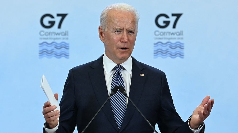 US President Joe Biden, who had proposed the minimum rate, welcomed its backing by his fellow leaders. Credit: AFP Photo