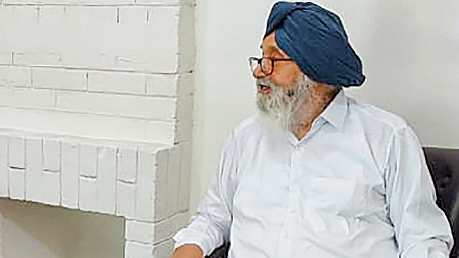 Former Punjab chief minister Parkash Singh Badal. Credit: PTI Photo