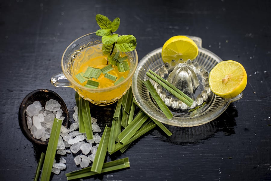 In addition to using lemongrass in desserts, a couple of small pieces with black tea gives you an instant boost. Credit: iStock Photo