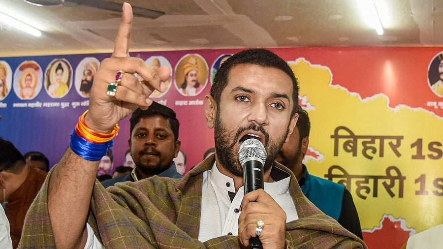 Chirag Paswan had opened a front against Nitish Kumar in the elections. Credit: PTI Photo