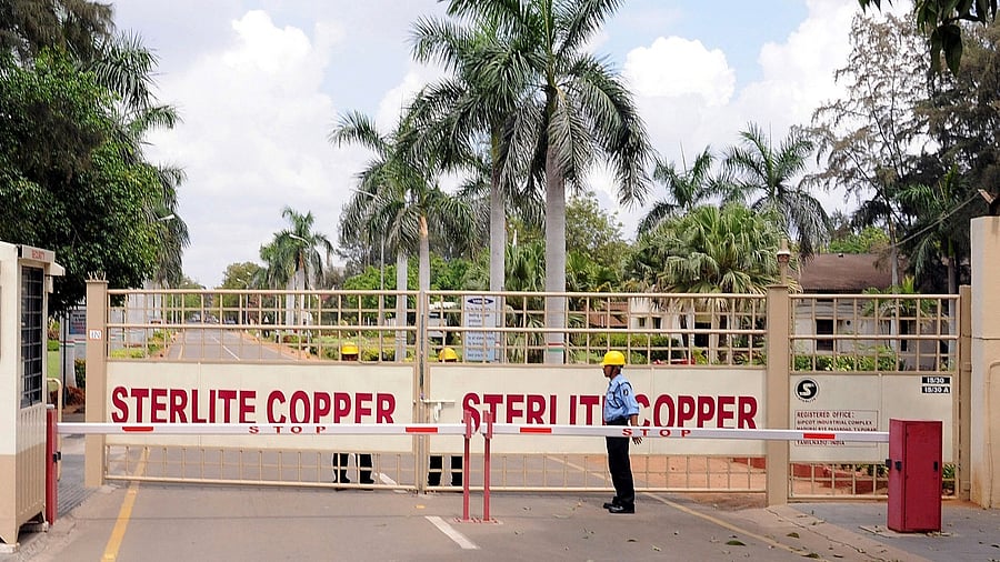 The main gate of the Sterlite Copper plant in Thoothukudi. Credit: Reuters File Photo