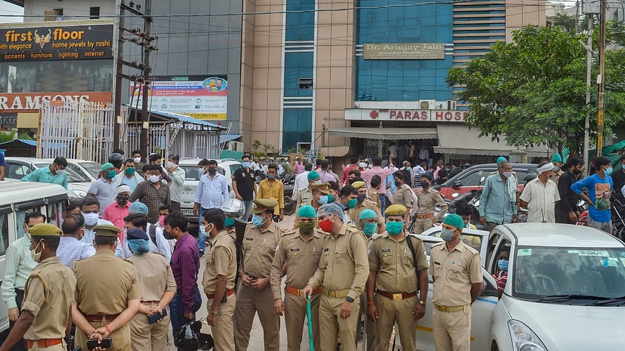 Paras Hospital in Agra where the mock drill took place. Credit: PTI Photo