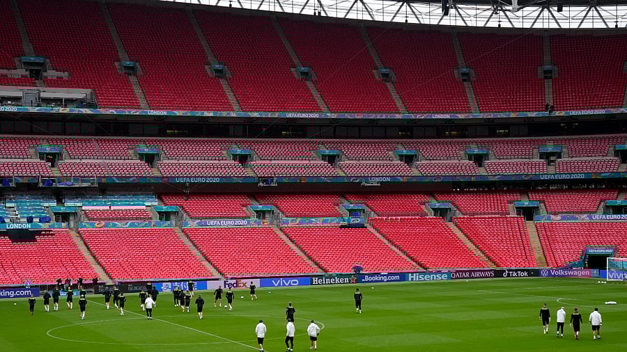 Wembley is scheduled to host the semi-finals on July 6 and 7 before the July 11 final. Credit: Reuters Photo