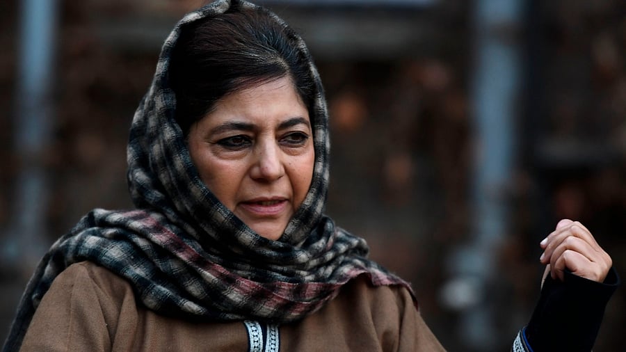 PDP leader Mehbooba Mufti. Credit: AFP File Photo