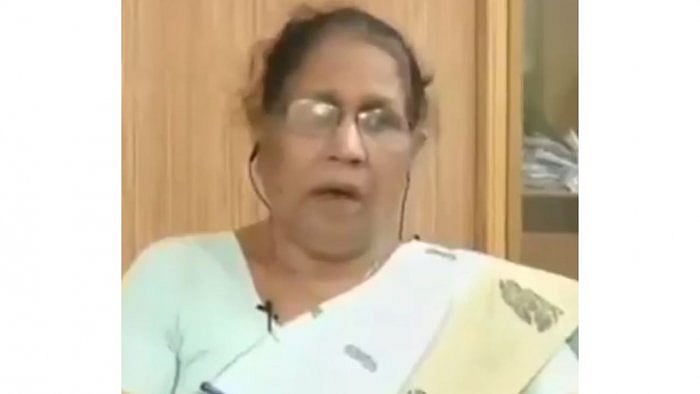 Kerala Women's Commission chairperson and CPM leader M C Josephine. Credit: Twitter Photo/@Rockumon