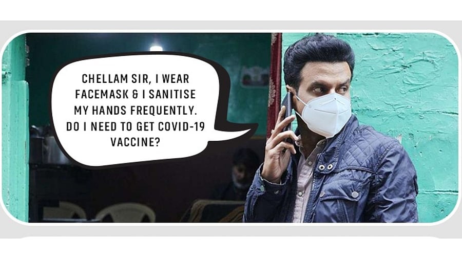 Meme shared by Odisha Health Department on Twitter. Credit Twitter/ Meme shared by Odisha Health Department on Twitter. Credit Twitter/@HFWOdisha