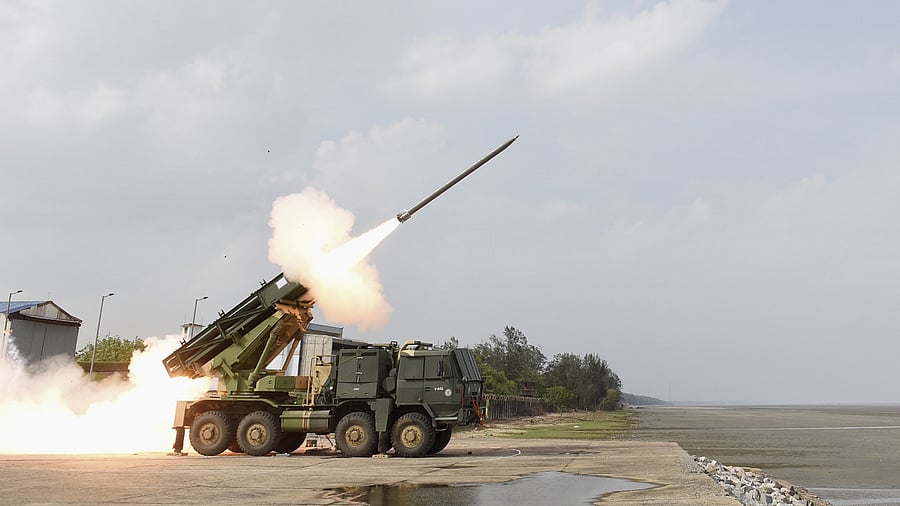 <div class="paragraphs"><p>File Photo for representation purpose only: A Multi-Barrel Rocket Launcher (MBRL) of Defence Research and Development Organisation (DRDO, test fires a Pinaka rocket. </p></div>