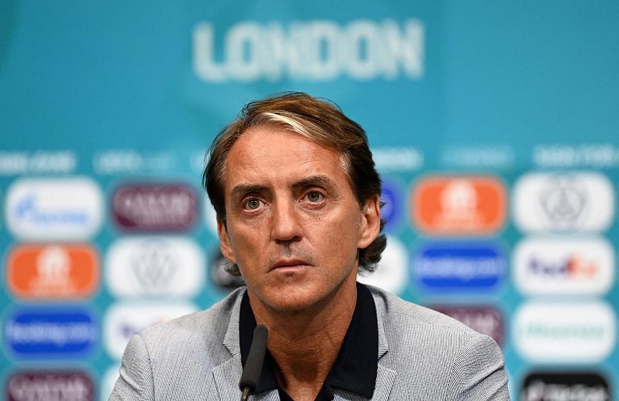 Italy's coach Roberto Mancini. Credit: AFP Photo