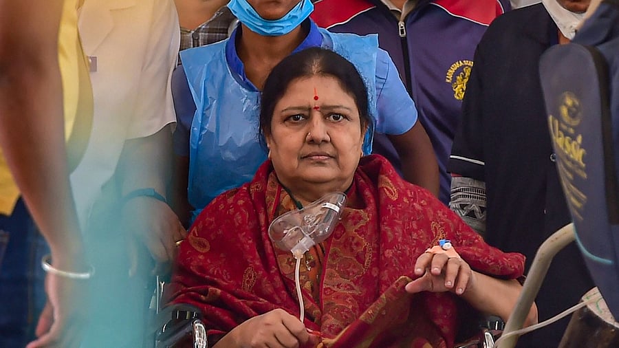 V K Sasikala. Credit: PTI File Photo