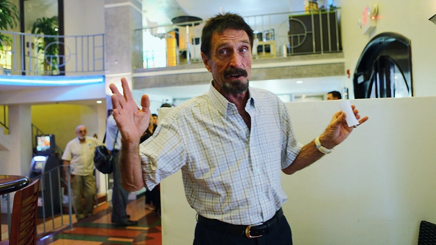  Antivirus creator John McAfee. Credit: AFP File Photo
