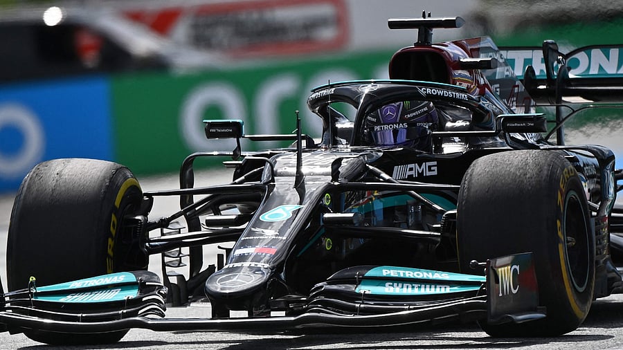 Mercedes' British driver Lewis Hamilton competes during the Formula One Styrian Grand Prix at the Red Bull Ring race track. Credit: AFP Photo