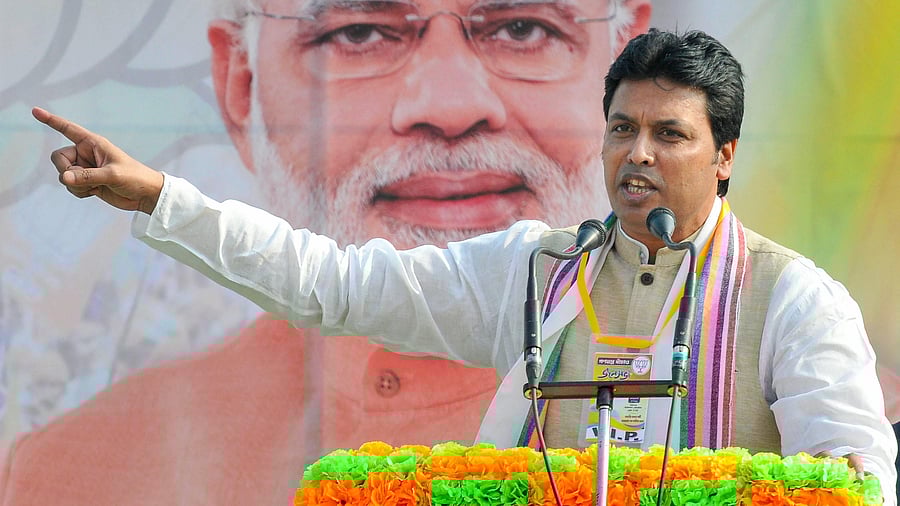 Tripura CM Biplab Kumar Deb. Credit: PTI file photo