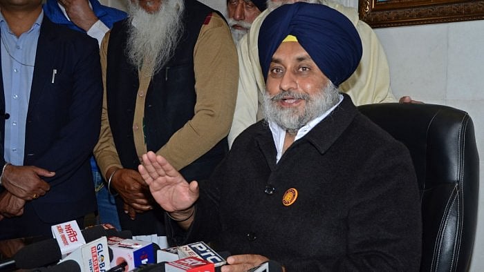 Shiromani Akali Das Sukhbir Singh Badal. Credit: AFP File Photo
