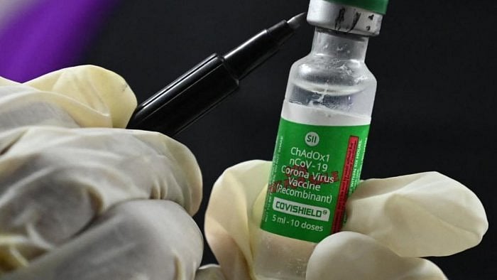 A vial of Covishield. Credit: AFP Photo