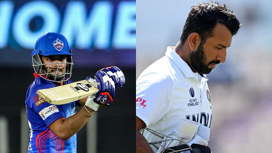 Prithvi Shaw and Cheteshwar Pujara. Credit: PTI/AFP Photo