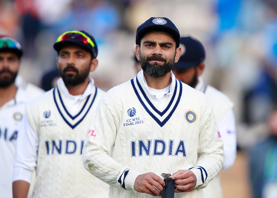 Team India in England during the WTC final. Credit: AP Photo