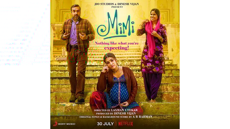 The official poster of 'Mimi'. Credit: Twitter/@NetflixIndia