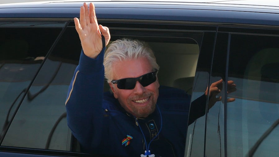 Branson departs with his crew prior to boarding. Credit: Reuters Photo