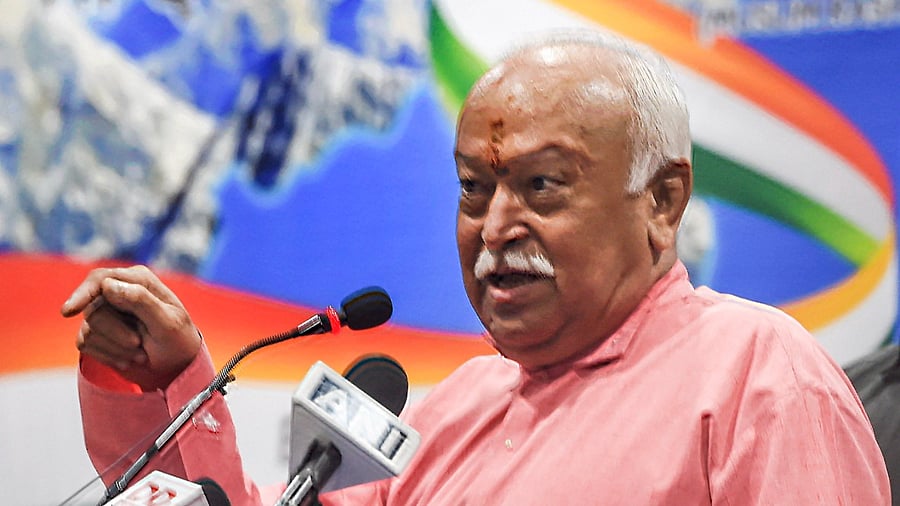 RSS Chief Mohan Bhagwat. Credit: PTI File Photo