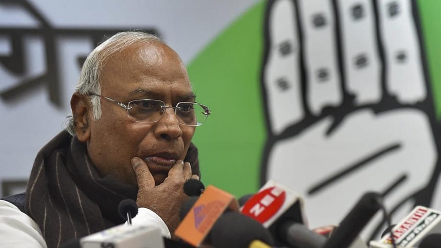 Senior Congress leader Mallikarjun Kharge file photo. Credit: PTI Photo