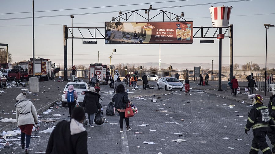 Looting has hit supply chains and transport links especially in the southeastern province of KwaZulu-Natal. Credit: AFP Photo