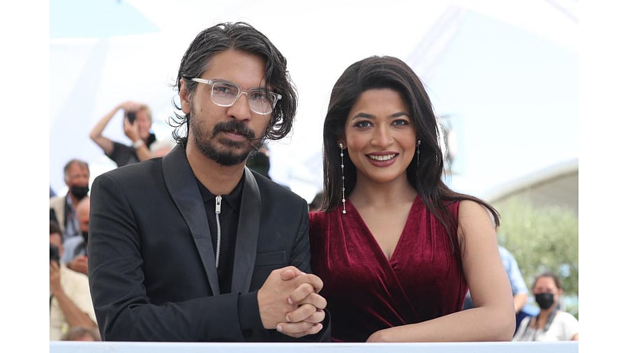 Bangladeshi director Abdullah Mohammad Saad and actor Azmeri Haque Badhon. Credit: AFP Photo
