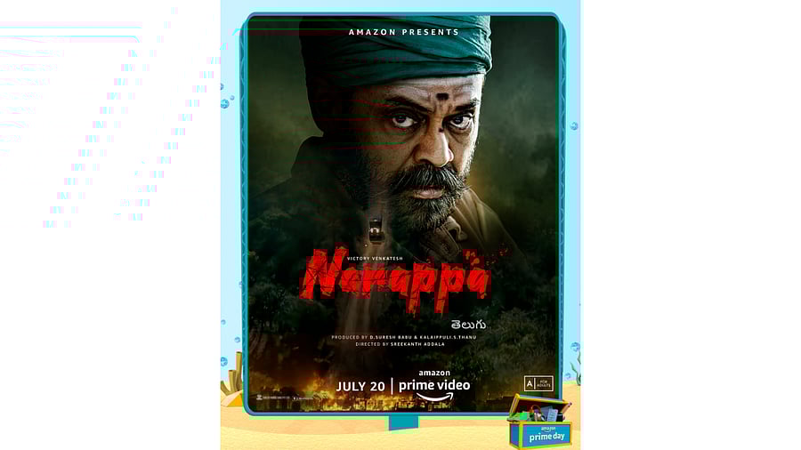 Venkatesh in the official poster of 'Narappa'. Credit: Amazon Prime Video