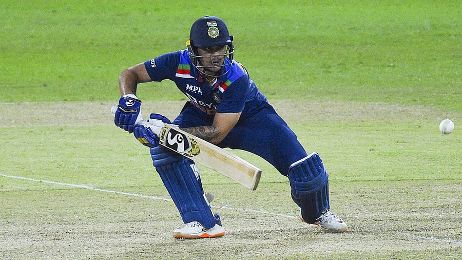Ishan Kishan plays a shot during India's first ODI against Sri Lanka in Colombo. Credit: AFP Photo