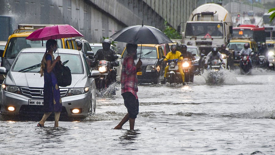 These campers were stuck while heavy rainfall tormented the Mumbai metropolitan region. Credit: PTI Photo