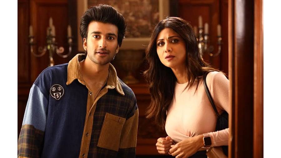 Meezaan and Shilpa Shetty in a still from 'Hungama 2'. Credit: PR Handout