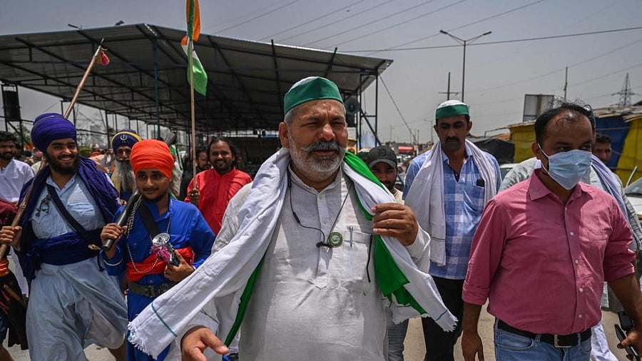 Bharatiya Kisan Union (BKU) leader Rakesh Tikait. Credit: AFP Photo