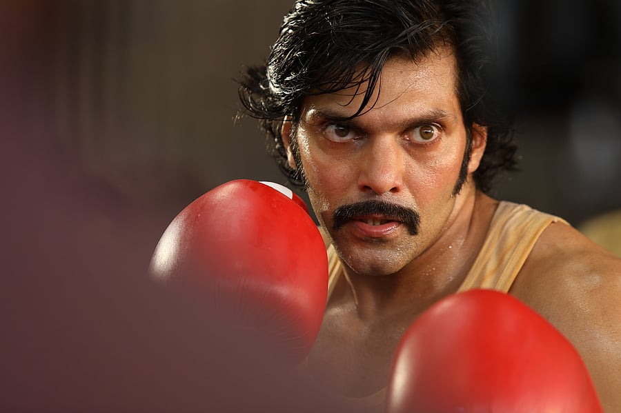 Arya's is intense in Sarpatta Parambarai. 