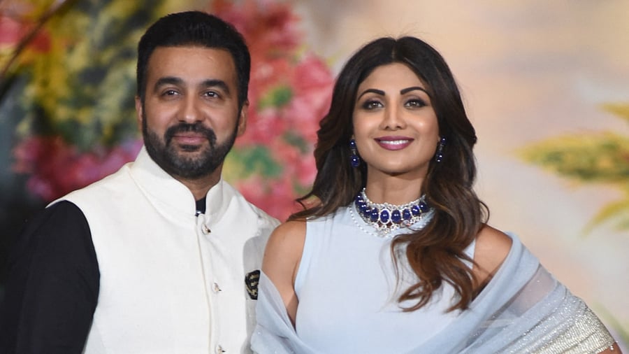 Actor Shilpa Shetty and husband Raj Kundra. Credit: AFP File Photo