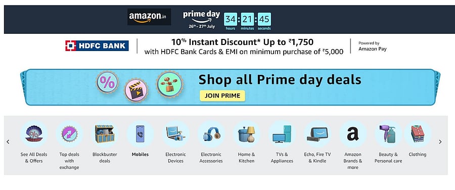 Amazon Prime Day Sale 2021 (July 26-27) banner (screen-grab)