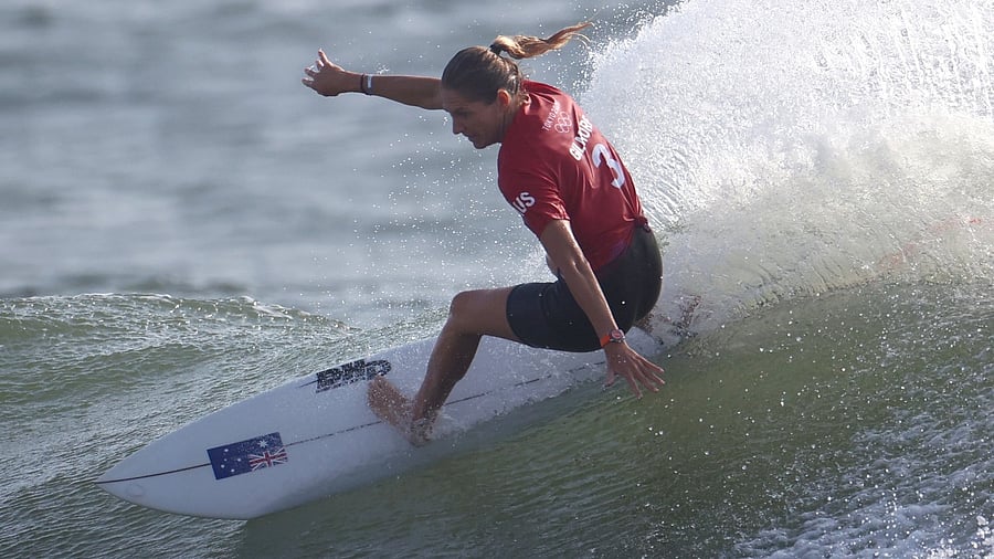 Stephanie Gilmore of Australia in action during Heat 1. Credit: Reuters photo