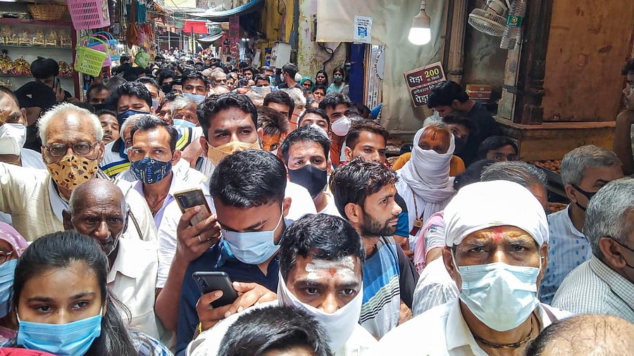 Twenty-two districts in seven states have reported an increasing trend in daily Covid cases for the last four weeks and this is also a cause of concern, the ministry said. Credit: PTI Photo