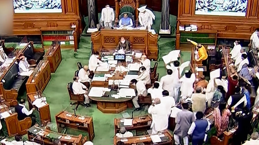 A view of the Lok Sabha. Credit: PTI Photo