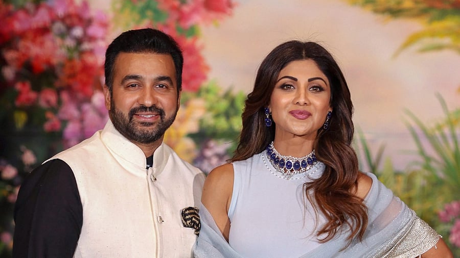 Shilpa Shetty and husband Raj Kundra (L). Credit: PTI File Photo