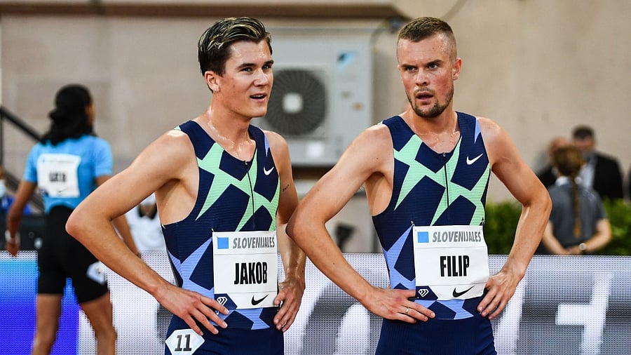 Norway's Jakob Ingebrigtsen (L) and Norway's Filip Ingebrigtsen. Credit: AFP File Photo